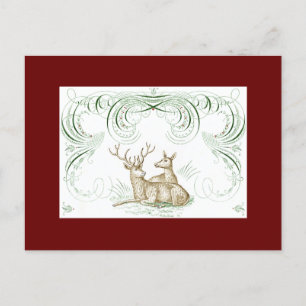 Kerst Herten "Beste Santa" Briefkaart