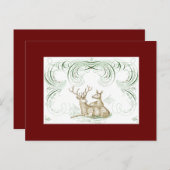 Kerst Herten "Beste Santa" Briefkaart (Voorkant / Achterkant)