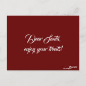 Kerst Herten "Beste Santa" Briefkaart (Achterkant)