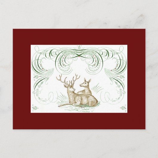 Kerst Herten "Beste Santa" Briefkaart (Voorkant)