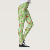 Kerst Herten & Foliage Naadloos Patroon Leggings (Rechts)