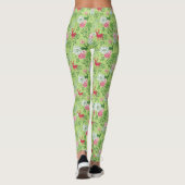 Kerst Herten & Foliage Naadloos Patroon Leggings (Achterkant)