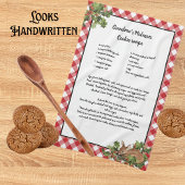 Kerst Herten Heilig Recept Keepsake Red Plaid Theedoek