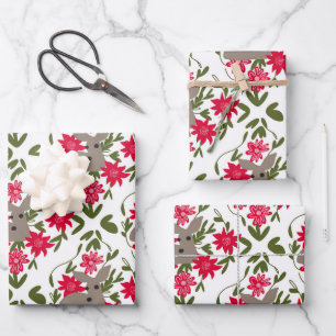 Kerst herten in Bos Inpakpapier Vel