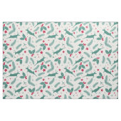 Kerst Herten Kerst Holly Patroon Stof (Yard (91,4 cm))