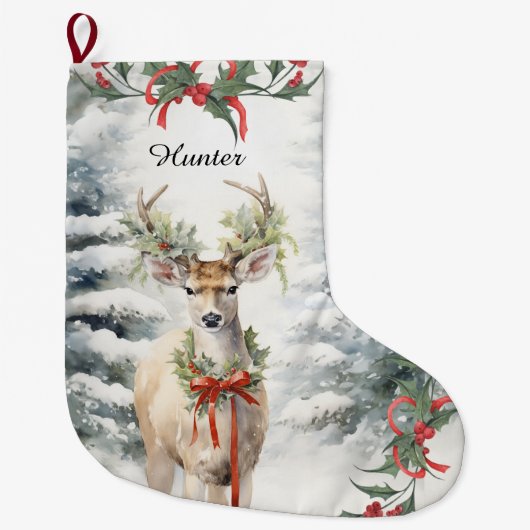 Kerst Herten Kous, Perfect Hunters Gift Grote Kerstsok (Voorkant)