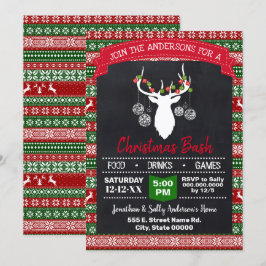 Kerst Herten Lelijke trui Party Kaart