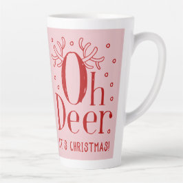 Kerst herten leuk illustratie latte koffie mok