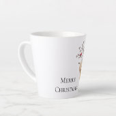 Kerst herten met vogels latte mok (Linkerhoek)