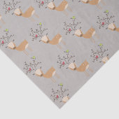 Kerst herten met vogels tissuepapier (Detail)