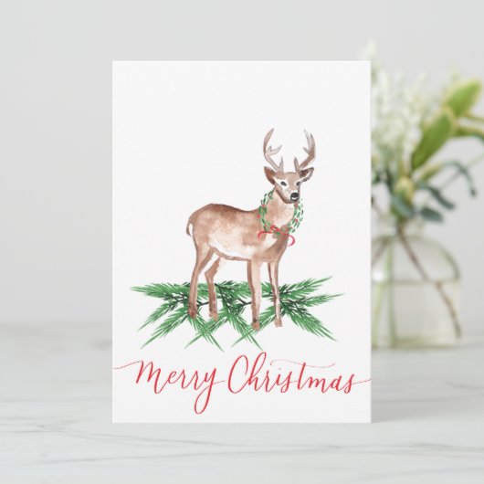 Kerst Herten Platte Kaarten (Staand voorkant)