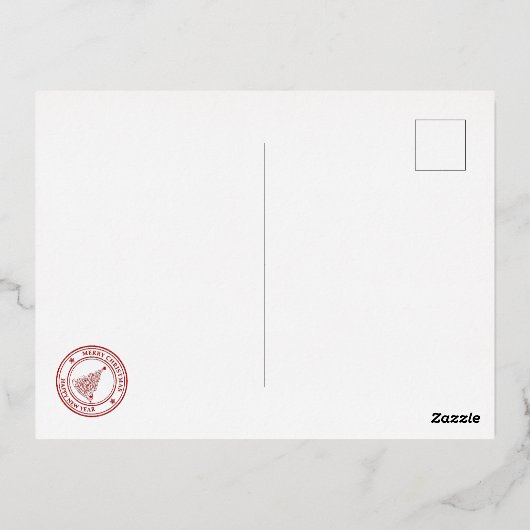 Kerst herten sneeuw kleurrijk glitters glans folie uitnodiging briefkaart (Achterkant)