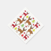 Kerst Herten Vakantie Feest Kerstmis Servet (Hoek)