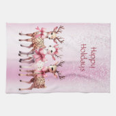 Kerst Herten Vakantie Keuken Handdoek (Horizontaal)