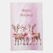 Kerst Herten Vakantie Keuken Handdoek (Verticaal)