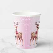 Kerst Herten Vakantie Papieren Bekers (Rechts)