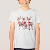 Kerst Herten Vakantie T-shirt (Voorkant)