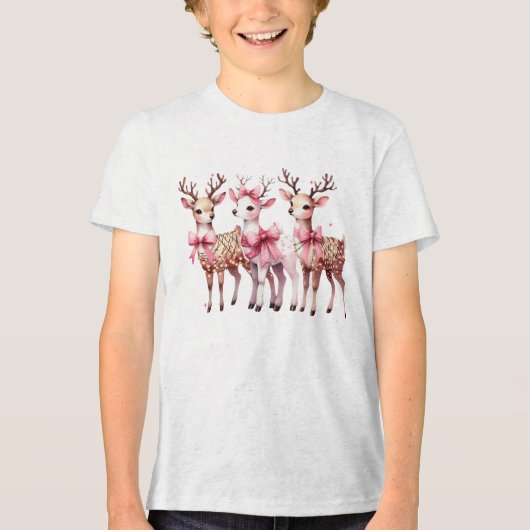 Kerst Herten Vakantie T-shirt (Voorkant)