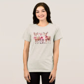 Kerst Herten Vakantie Vrouwen T-shirt (Voorkant volledig)