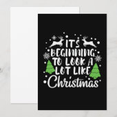 Kerst Het begint er veel op te lijken dat het Kers Kaart (Voorkant / Achterkant)