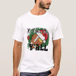 Kerst 'Het is Spel Dag Y'All' Football Elf Named T-shirt