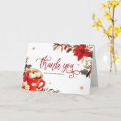 Kerst hete chocolademelk bedankkaart kaart (Gele Bloem)