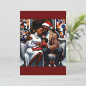 Kerst Hip-Hop Familie Portret Feestdagenkaart (Staand voorkant)