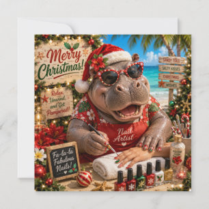 Kerst Hippo Nagelstylist bij Tropisch Strand Spa  Kaart