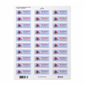 Kerst Hippo Nijlpaard Retouradres Etiket (Full Sheet)