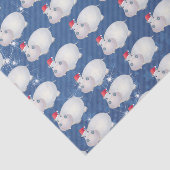 Kerst Hippo Santa Hat Hippopotamus Tissuepapier (Detail)