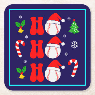Kerst Ho Ho Ho Grappig Xmas-85211 Kartonnen Onderzetters