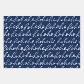 Kerst Ho Ho Ho Ho Modern Handgeschreven Script Inpakpapier Vel (Voorkant 3)