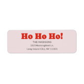 Kerst Ho Ho Ho Retro Etiket (Voorkant)
