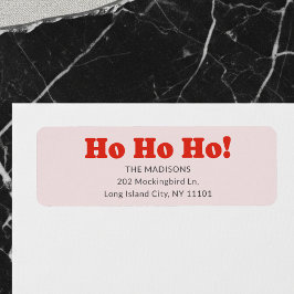 Kerst Ho Ho Ho Retro Etiket