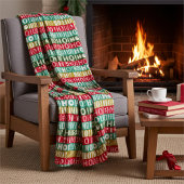 Kerst HO! HO! HO! Rode groene en gouden strepen Fleece Deken