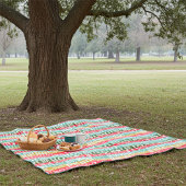 Kerst HO! HO! HO! Rode groene en gouden strepen Fleece Deken