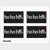 Kerst Ho Ho Ho Xmas Santa Hat Rechthoekige Sticker (Vel)