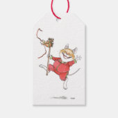 Kerst Hobbyhorse Mouse Gift Label Cadeaulabel (Voorkant)