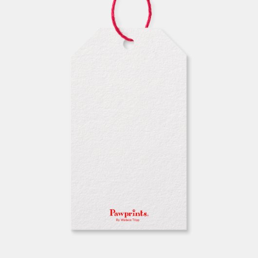 Kerst Hobbyhorse Mouse Gift Label Cadeaulabel (Achterkant)