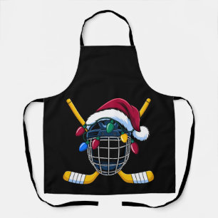 Kerst Hockey Helm Santa Hoed Lichtjes Sticks Schort