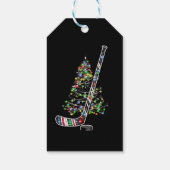 Kerst Hockey Sport Bal Santa Hoed Xmas Cadeaulabel (Achterkant)