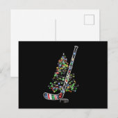 Kerst Hockey Sport Bal Santa Hoed Xmas Feestdagenkaart (Voorkant / Achterkant)