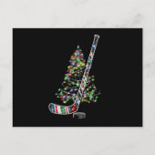 Kerst Hockey Sport Bal Santa Hoed Xmas Feestdagenkaart (Voorkant)