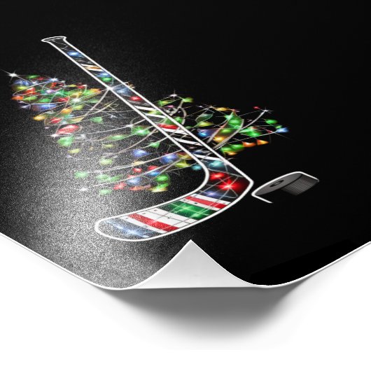 Kerst Hockey Sport Bal Santa Hoed Xmas Foto Afdruk (Hoek)