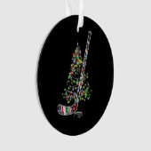 Kerst Hockey Sport Bal Santa Hoed Xmas Ornament (voorkant)