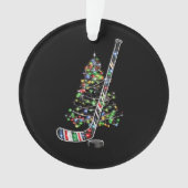 Kerst Hockey Sport Bal Santa Hoed Xmas Ornament (voorkant)