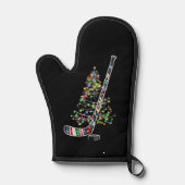 Kerst Hockey Sport Bal Santa Hoed Xmas Ovenwant (Voorkant)