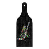 Kerst Hockey Sport Bal Santa Hoed Xmas Snijplank (Voorkant)