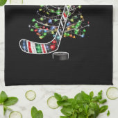 Kerst Hockey Sport Bal Santa Hoed Xmas Theedoek (Gevouwen)