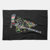 Kerst Hockey Sport Bal Santa Hoed Xmas Theedoek (Horizontaal)